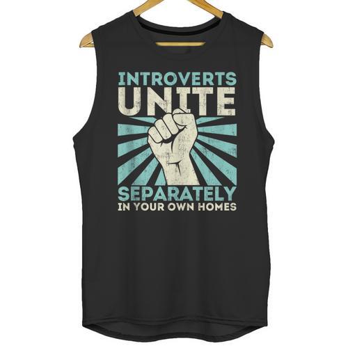 Introverts Unite Separately Introverted Antisocial Unisex Tank Top - Raresse