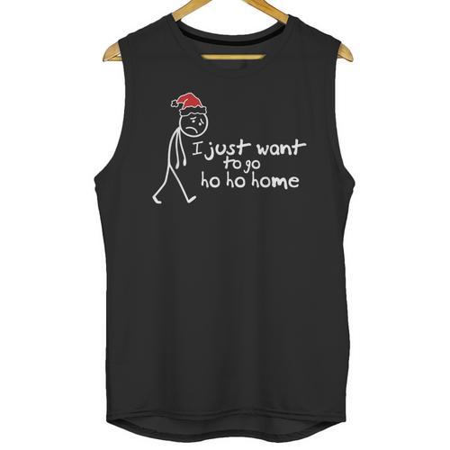 I Just Want To Go Ho Ho Home Christmas Introvert Unisex Tank Top - Raresse