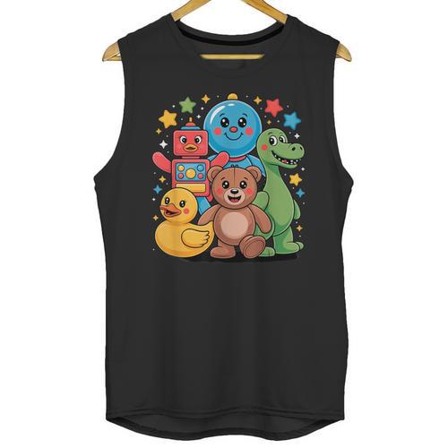 Kidcore Aesthetic Retro Vibes Colorful Cartoon Nostalgia Unisex Tank Top - Figerry