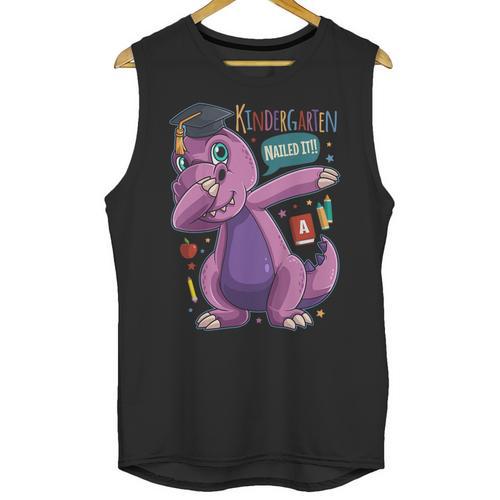 Kids Dabbing T Rex Graduation Kindergarten Class Of 2019 Unisex Tank Top - Best Gift Smart