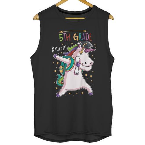 Kids Dabbing Unicorn Graduation 5th Grade Class Of 2019 Unisex Tank Top - Best Gift Smart
