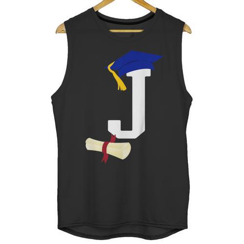 Kids Initial J Letter For Boys Preschool Graduation Kindergarten Unisex Tank Top - Best Gift Smart