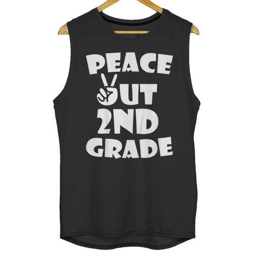 Kids Peace Out 2ND Grade For Graduation Unisex Tank Top - Best Gift Smart