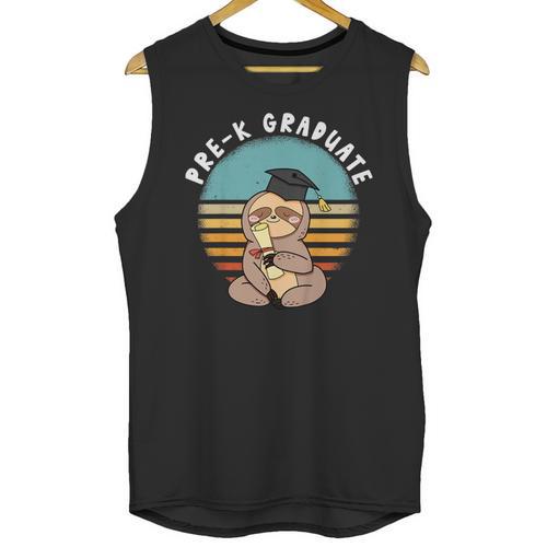 Kids Pre-K Graduate Sloth Cap And Gown Cute Preschool Graduation Unisex Tank Top - Best Gift Smart