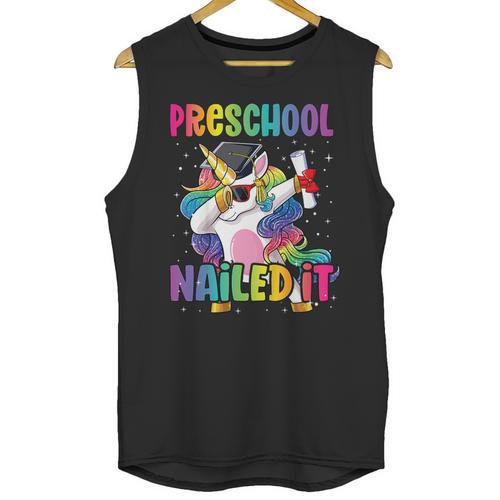 Kids Preschool Graduate Unicorn Nailed It Preschool Graduation Unisex Tank Top - Best Gift Smart