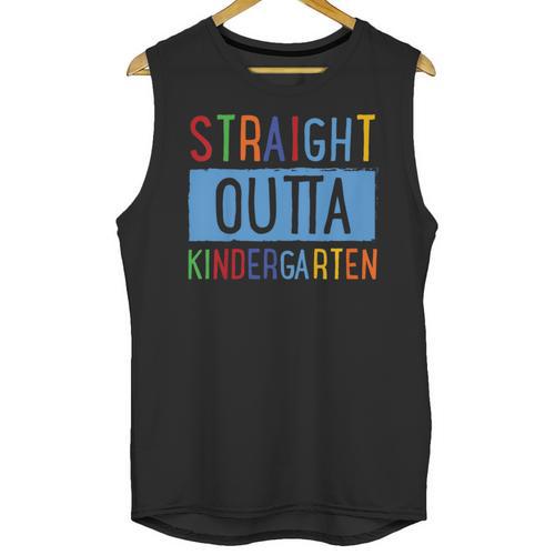 Kids STRAIGHT OUTTA KINDERGARTEN T-SHIRT FUNNY GRADUATION GIFT Unisex Tank Top - Best Gift Smart