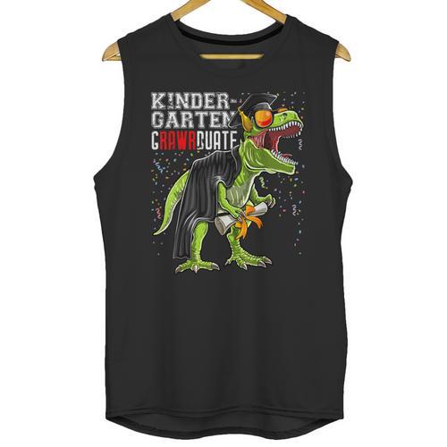 Kindergarten Grawrduate Dinosaur Graduation Cap Shirt Unisex Tank Top - Best Gift Smart
