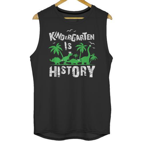 Kindergarten Is History Dinosaur Graduation Unisex Tank Top - Best Gift Smart