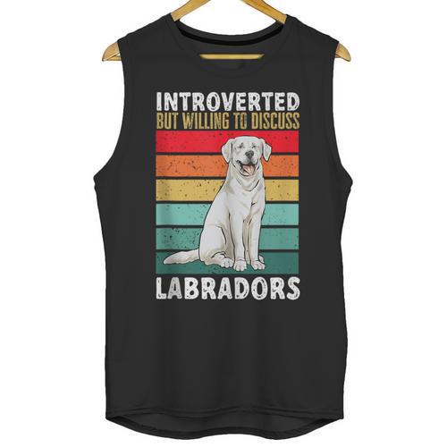 Labrador Retriever Introvert White Lab Unisex Tank Top - Raresse