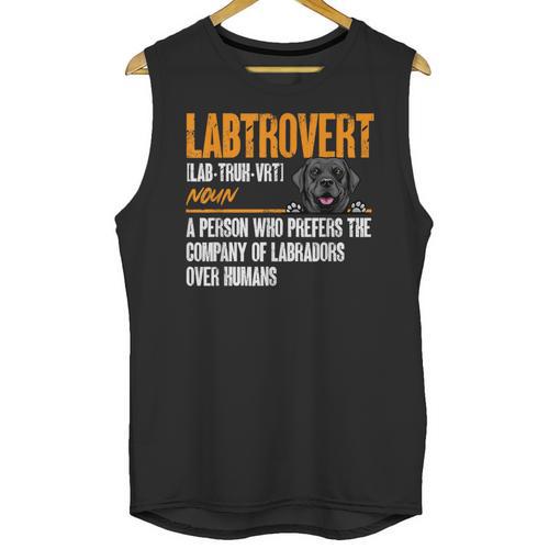 Labrador Retriever Labtrovert Definition Introvert Labrador Unisex Tank Top - Raresse