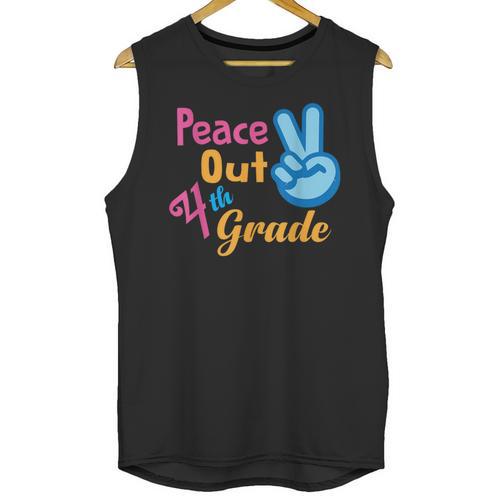 Last Day Of School Peace Out Grade 4 Graduation Kids Unisex Tank Top - Best Gift Smart