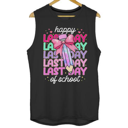 Last Day Of School Shirt Coquette Bow School Graduation Unisex Tank Top - Best Gift Smart
