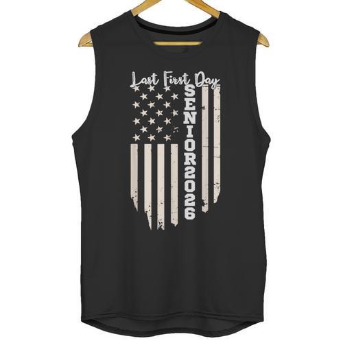 Last First Day Senior 2026 USA Flag Graduation Class Of 2026 Unisex Tank Top - Best Gift Smart
