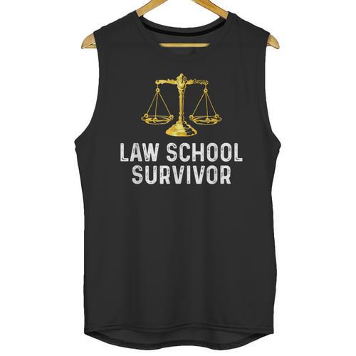 Law School Survivor Humor Law School Graduation Quote Unisex Tank Top - Best Gift Smart