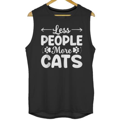 Less People More Cats Introvert's Dream Tee Unisex Tank Top - Raresse