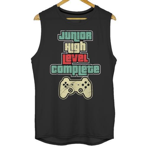 Level Complete Jr High School Graduation Grad Slogan T Shirt Unisex Tank Top - Best Gift Smart