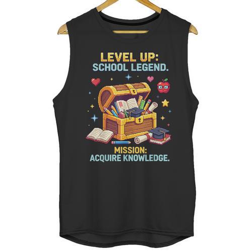 Level Up School Legend Video Game Pixel Art Graduation Unisex Tank Top - Best Gift Smart