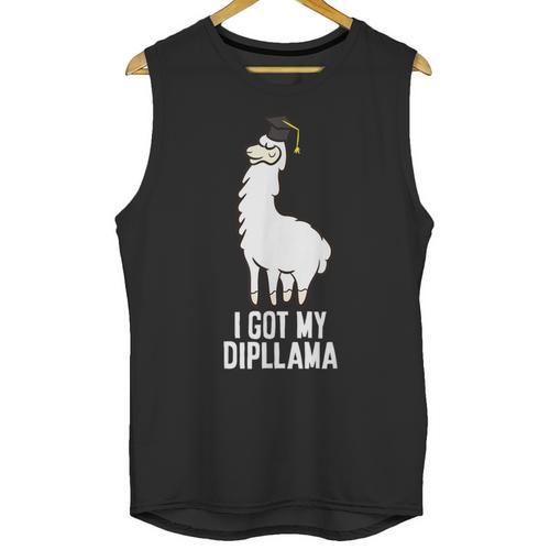 LLama Graduation I Got My Dipllama Cute Llama Unisex Tank Top - Best Gift Smart