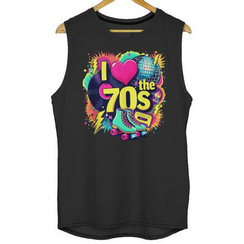 I Love The 70s Retro Cassette Roller Vinyl Nostalgia Vibes Unisex Tank Top - Figerry