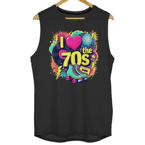 I Love The 70s Retro Cassette Roller Vinyl Nostalgia Vibes Unisex Tank Top - Figerry