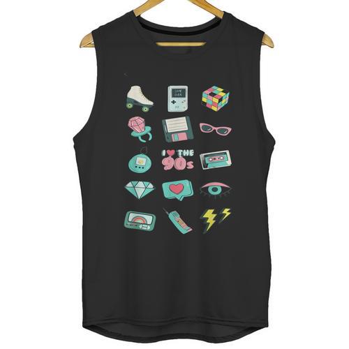 I Love The 90s Old For Nostalgia Fans Unisex Tank Top - Figerry