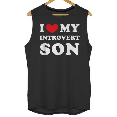 I Love My Introvert Son I Heart My Introvert Son Unisex Tank Top - Raresse