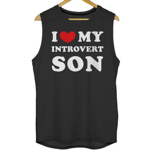 I Love My Introvert Son I Heart My Introvert Son Unisex Tank Top - Raresse