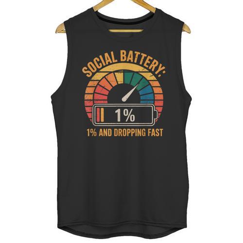 Low Social Battery Introvert Energy Unisex Tank Top - Raresse