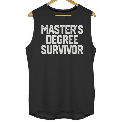 MASTER'S DEGREE SURVIVOR Graduation Grad Shirt College Unisex Tank Top - Best Gift Smart