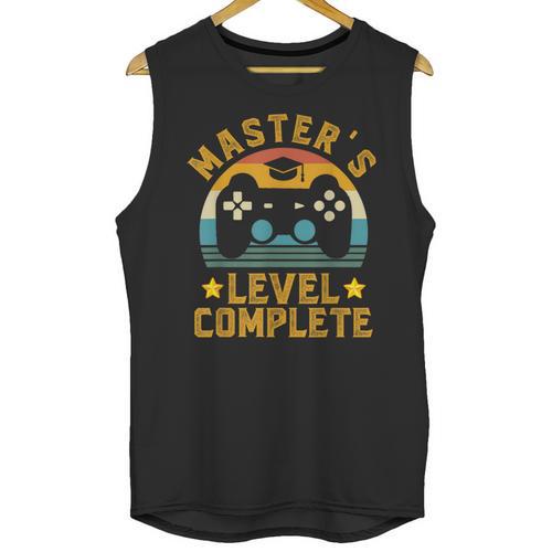 Master's Level Complete Vintage Video Gamer Graduation Unisex Tank Top - Best Gift Smart