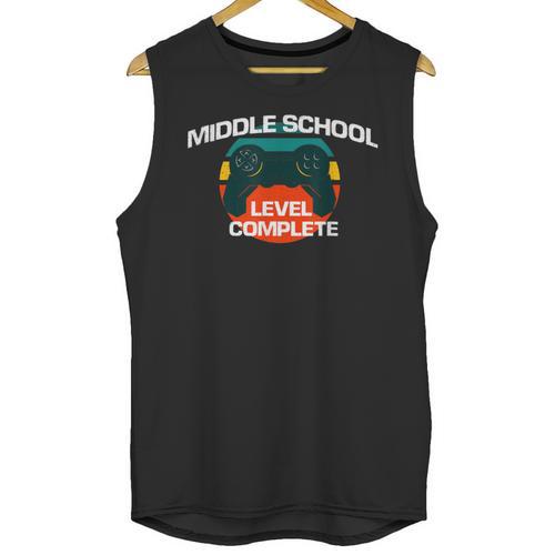 Middle School Graduation Gaming Vintage Level Complete Unisex Tank Top - Best Gift Smart