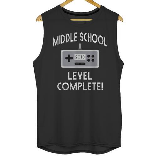 Middle School Graduation Shirt Level Complete Video Gamer Unisex Tank Top - Best Gift Smart