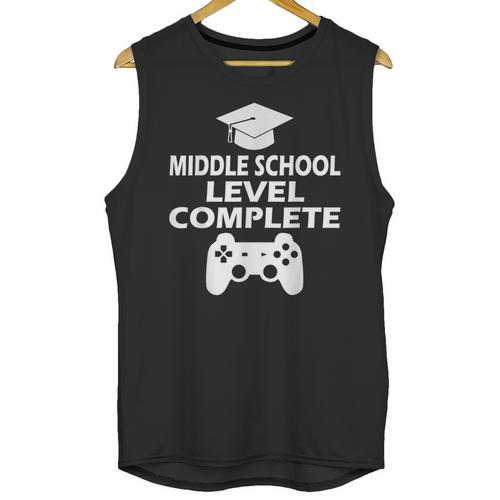 Middle School Level Complete Gamer Graduation Day 2024 Unisex Tank Top - Best Gift Smart