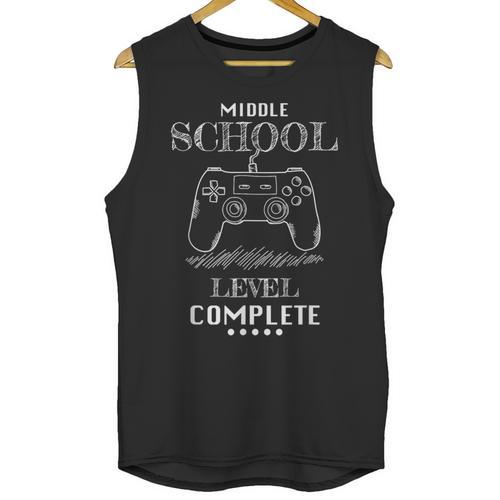 Middle School Level Complete Shirt Graduation Gaming Unisex Tank Top - Best Gift Smart
