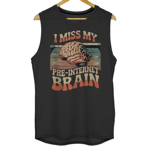 I Miss My Pre-Internet Brain Digital Nostalgia Retro Unisex Tank Top - Figerry