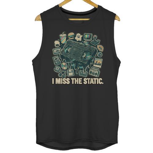 I Miss The Static Retro VHS Nostalgia Art Unisex Tank Top - Figerry