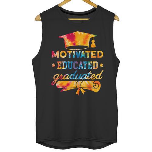 Motivated Educated Graduated Graduation Unisex Tank Top - Best Gift Smart