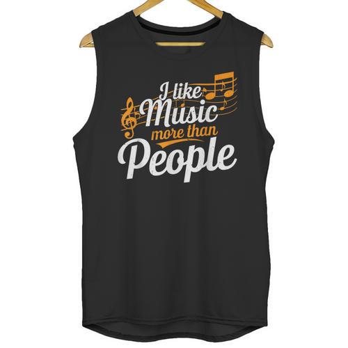 I Like Music More Than People Fan Introvert Unisex Tank Top - Raresse