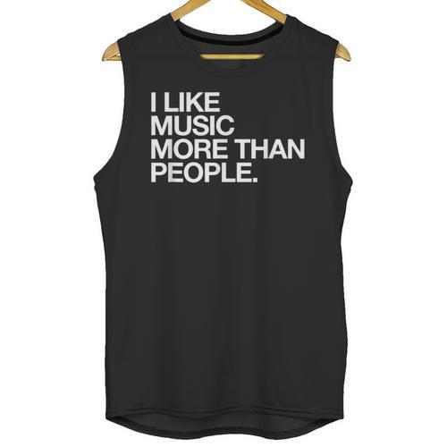 I Like Music More Than People Introvert Musician Unisex Tank Top - Raresse
