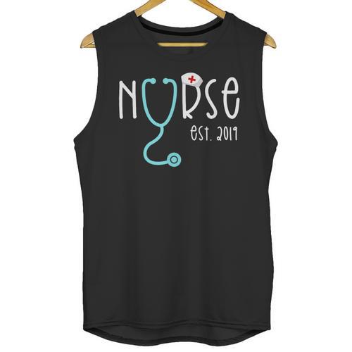 New Nurse Est 2019 T Shirt Graduation RN Women Unisex Tank Top - Best Gift Smart