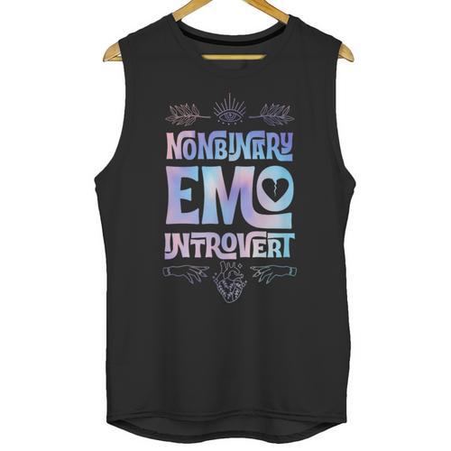 Nonbinary Emo Introvert Pride Trendy Mystic Teen Goth Style Unisex Tank Top - Raresse
