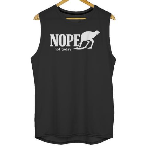 Nope Not Today Ostrich Sarcastic Introvert Humor Unisex Tank Top - Raresse