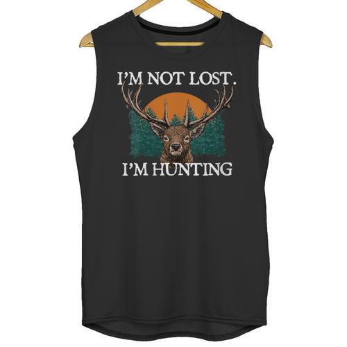 Im Not Lost Im Hunting Introvert Hunter Antisocial Unisex Tank Top - Raresse
