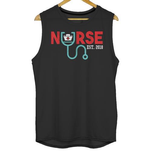 Nurse Est 2018 New Graduation Nursing School T-Shirt Unisex Tank Top - Best Gift Smart