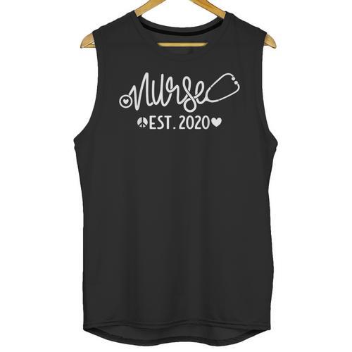 Nurse Established 2020 Nursing School RN Nurse Graduation Unisex Tank Top - Best Gift Smart