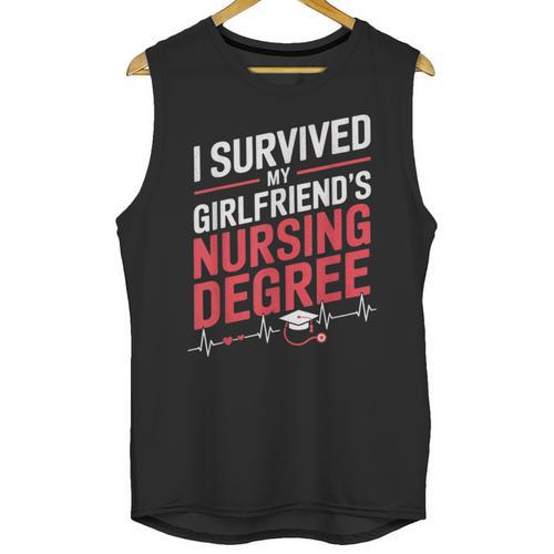 Nurse Graduation I Survived My Girlfriends Nursing Degree Unisex Tank Top - Best Gift Smart