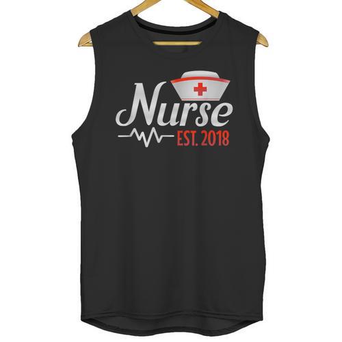 Nurse Nursing School Graduation Est 2018 Shirt Unisex Tank Top - Best Gift Smart