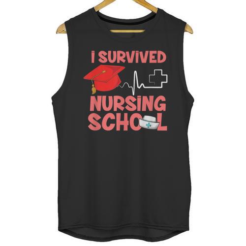 Nurse Survived Nursing School Graduation Unisex Tank Top - Best Gift Smart