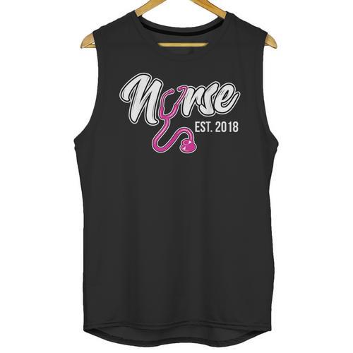 Nursing Graduation Nurse Est 2018 T-Shirt Unisex Tank Top - Best Gift Smart