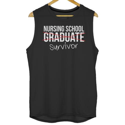 Nursing School Survivor Graduation T-Shirt Unisex Tank Top - Best Gift Smart